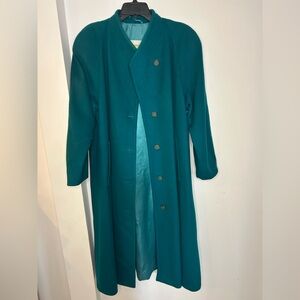 Vintage London Fog Teal Wool Coat